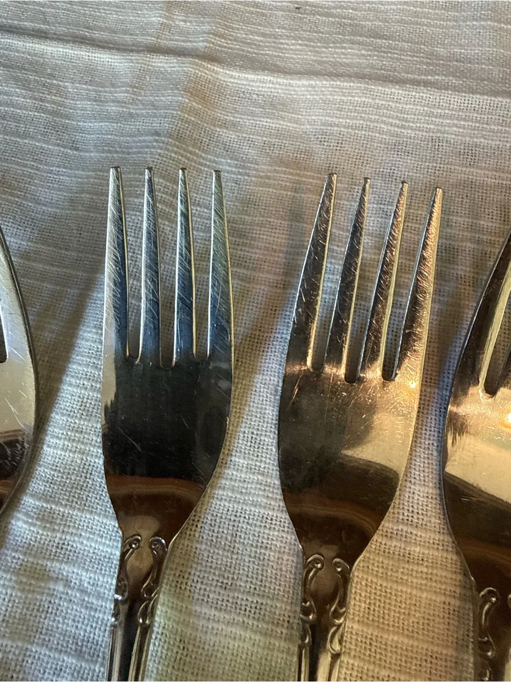 Vtg Oneida Northland Stainless Steel Salad Forks 6.25” - Set of 6 - READ